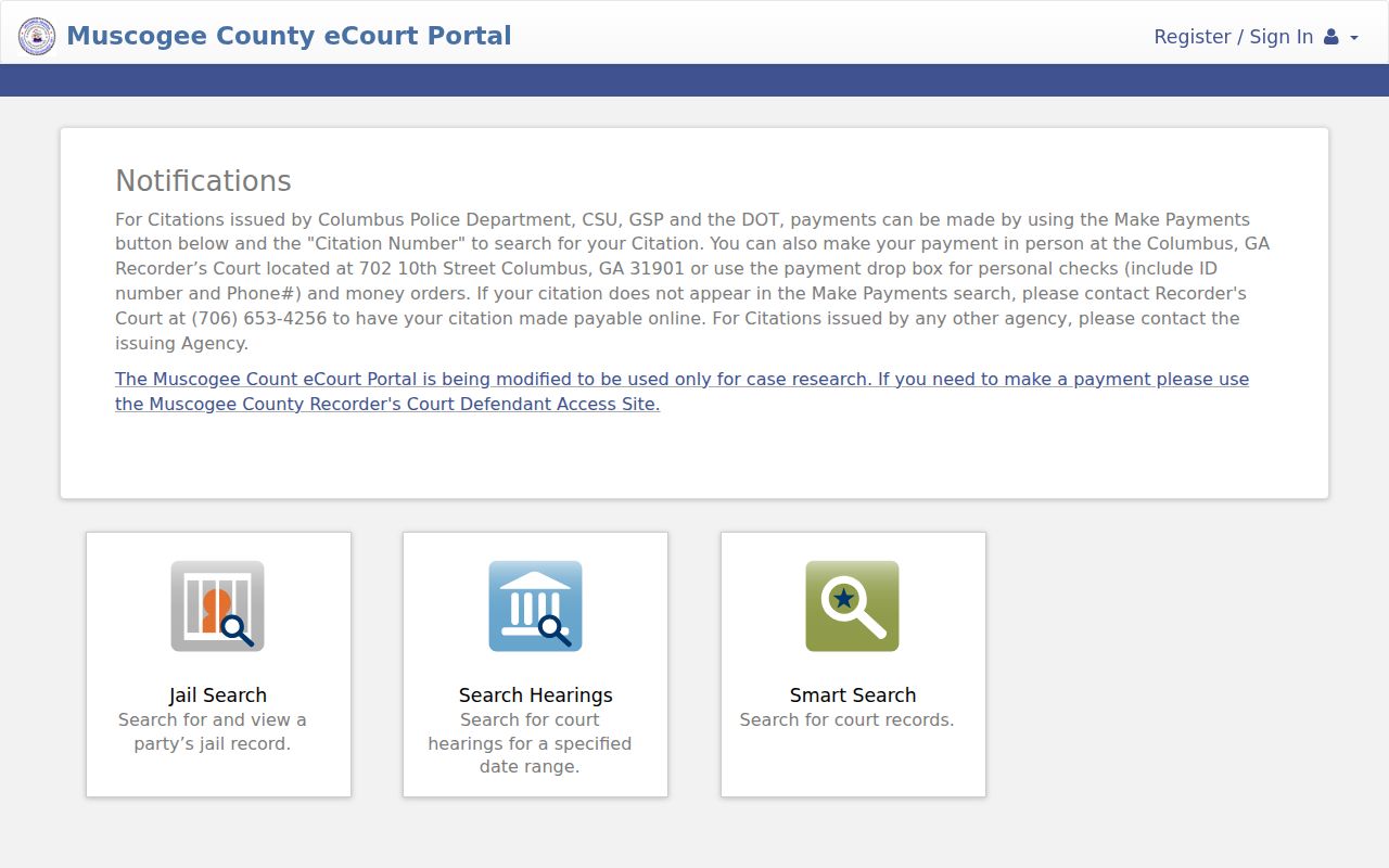 Muscogee County Tyler Odyssey court docket portal